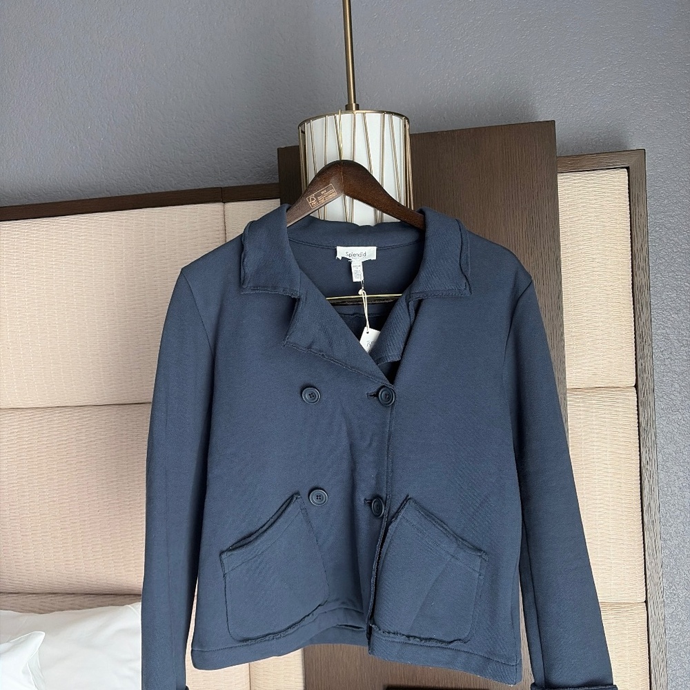 Splendid French Terry Double Breasted Jacket